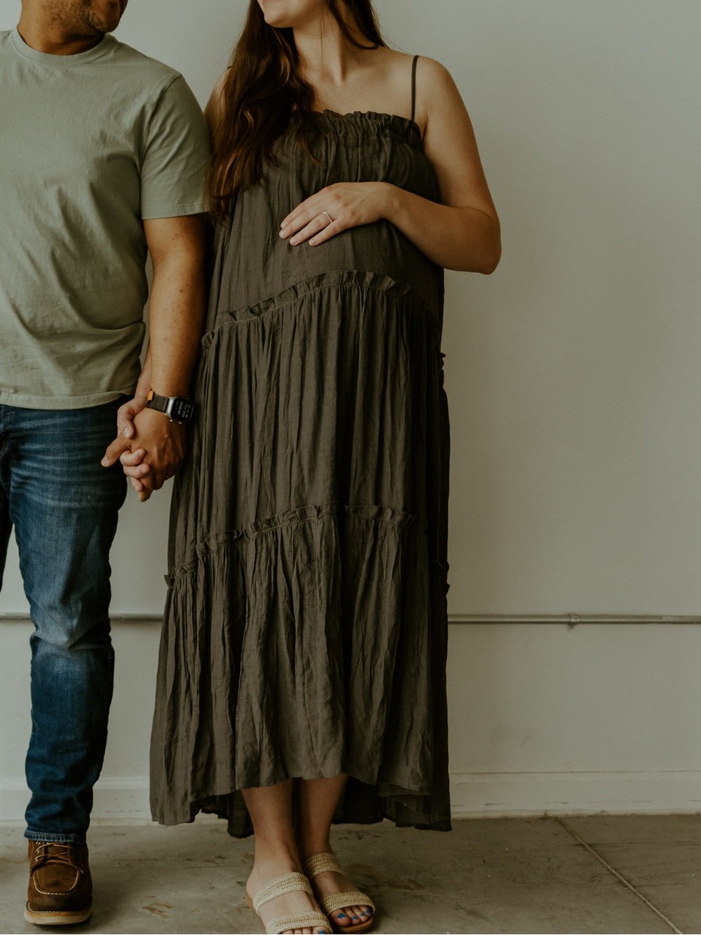 Grey Tiered Maxi Dress by